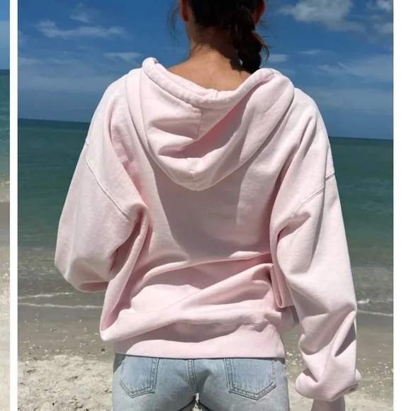 Brandy Melville Christy Zip-Up Gray Hoodie {315} - Picture 14 of 15